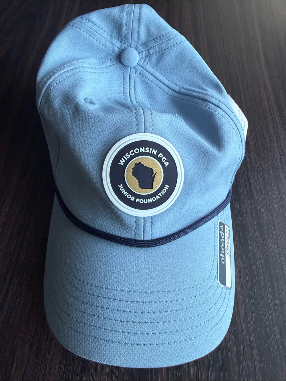 Wisconsin PGA Logo Ahead Classic Fit Performance Blue Adjustable Golf Hat/Cap